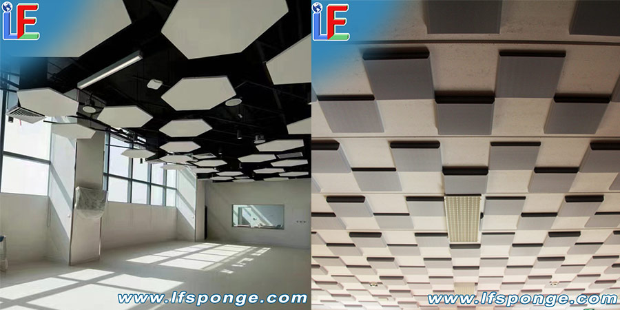 Sound attenuation melamine foam application