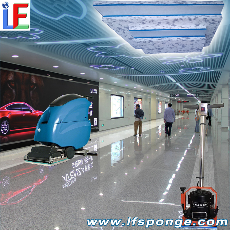 High-Speed Rail/Railway Station Waiting Hall Floor Cleaning Fleece Combo Melamine Rectangular Pad 