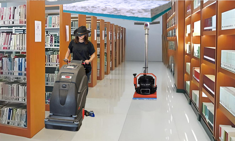 Cleaning Scrubber Pad for Library Book Collection Areas - Fleece Fabric Composite Combo Melamine Rectangular Floor Pad.jpg