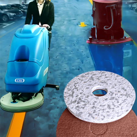 Garage Floor Cleaning Combo Melamine Pad - Solve Tire Marks, Oil Stains & Slip Hazards