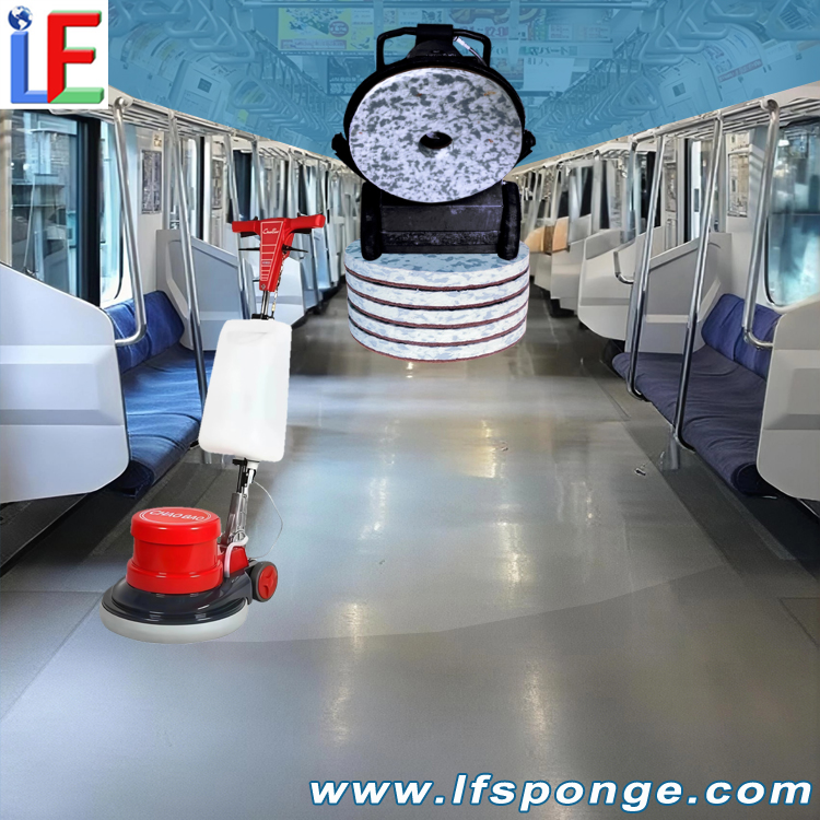 Subway Car Floor Cleaning Combo Melamine Pad - Solve High-Frequency Stains & Passenger Safety Pain Points