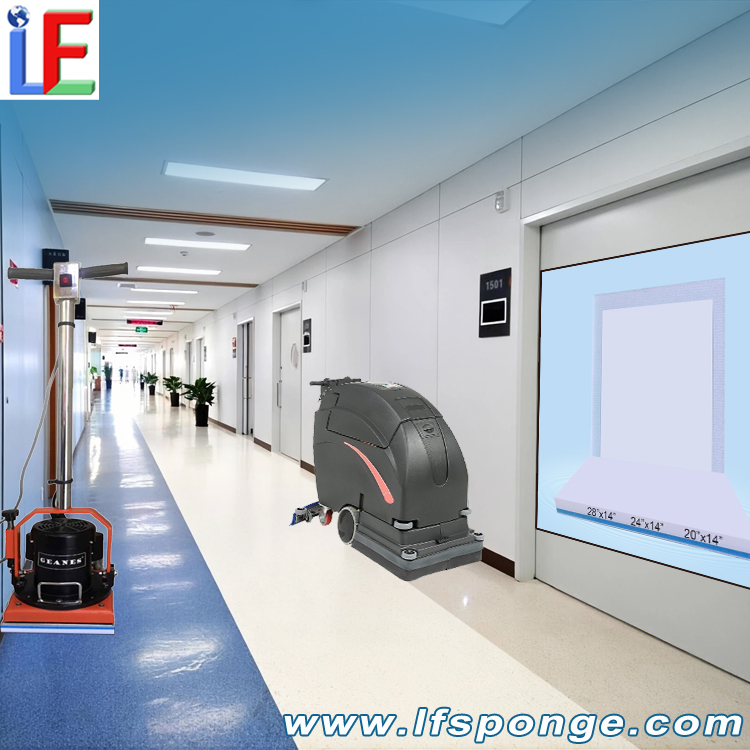 Corridor Floor Cleaning Fleece Melamine Square Pad