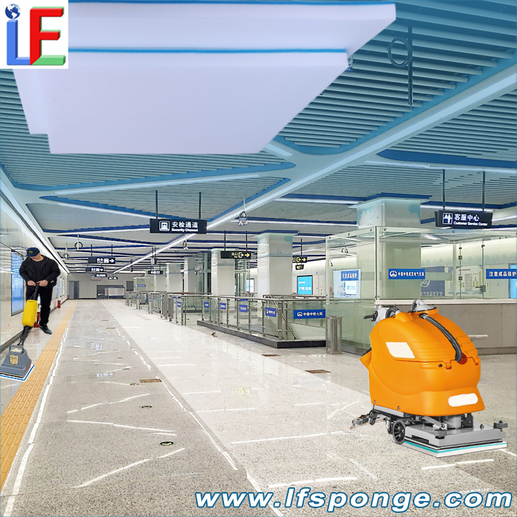  High-Speed Rail & Station Waiting Hall Cleaning Fleece Melamine Square Floor Pad