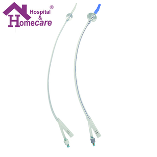 All Silicone Foley Catheter with Tiemann Tip 