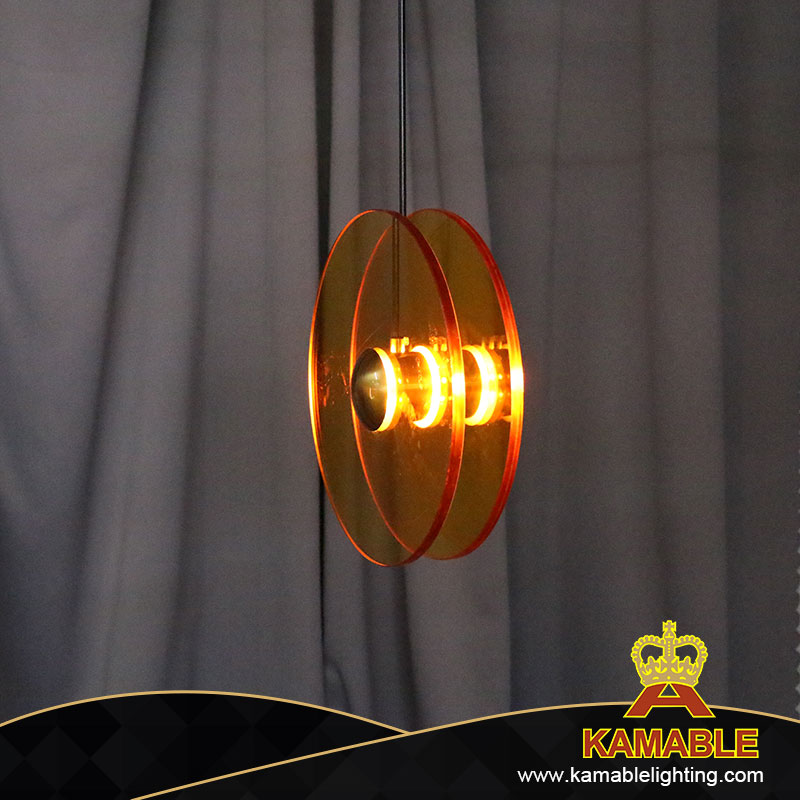 Специальный подвесной светильник из янтарного стекла на заказ (KYS-17P)