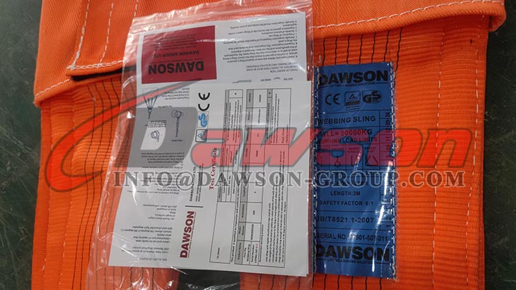 WLL 50 トン ポリエステル ヘビーデューティ ウェビング スリング 50000KG リフティング スリング - リフティング スリング - Dawson Group Ltd. - 中国メーカー、工場