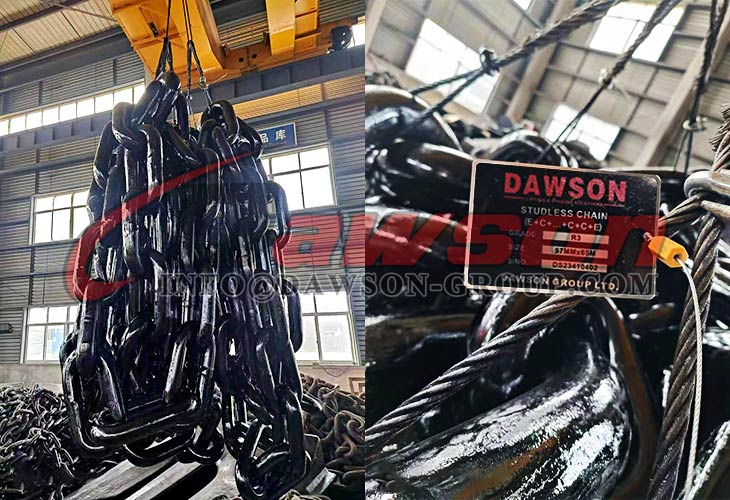 Cadena de amarre sin pernos, Cadena de amarre costa afuera de grado R3 para plataforma petrolera costa afuera - Dawson Group Ltd. - Proveedor de China, F&aacute;brica