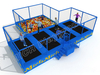 Set trampolin dalam ruangan seluler khusus