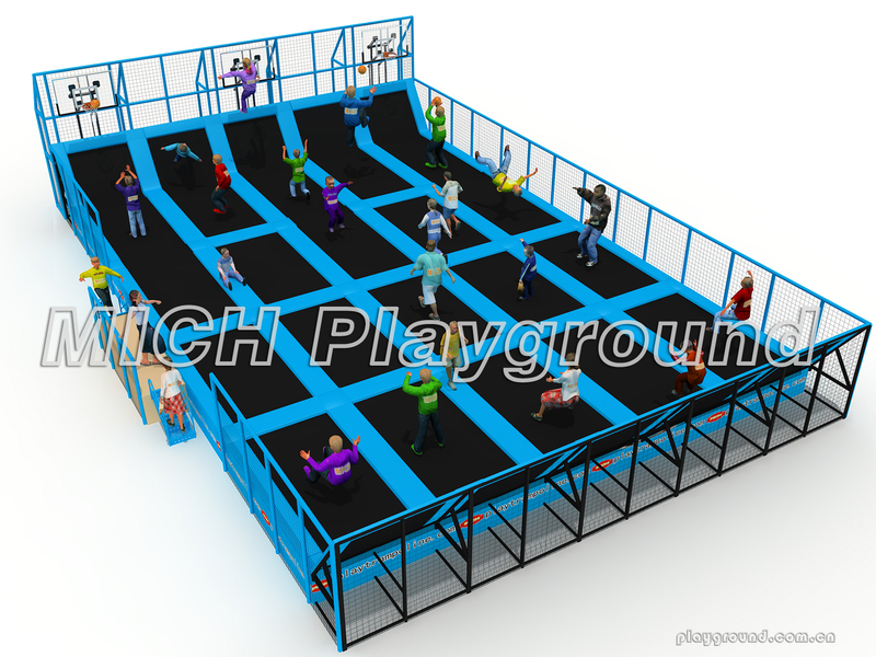 Diseño de parque de trampolín interior MICH para entretenimiento 3504A