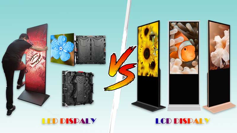 Affichage commercial - Signage numérique - Différence entre l'affichage à LED LCD et l'affichage à LED