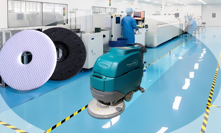 Round Melamine Disc for Cleanroom Floor Scrubbers – Dust-Free Efficient & Residue-Free