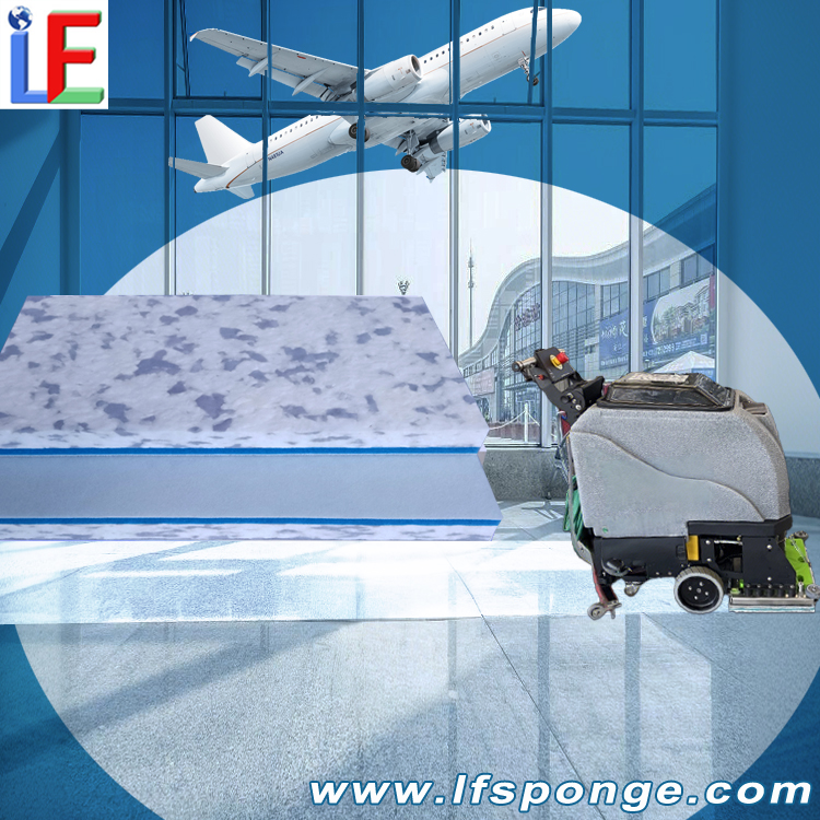 Airport Lounge Floor Cleaning Fleece Combo Melamine Square Pad