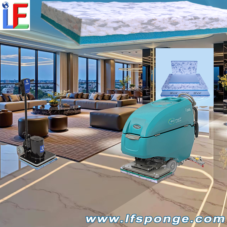 Household Floor Cleaning Fleece Combo Melamine Rectangular Pad