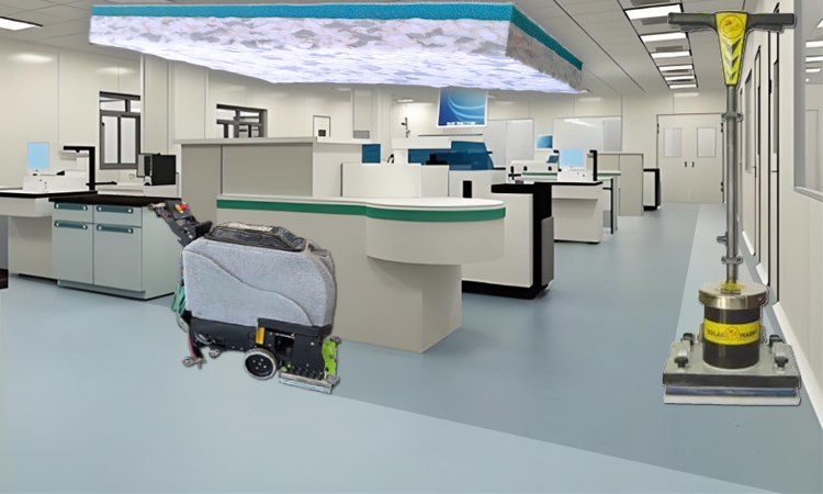 Fleece Fabric Composite Combo Melamine Rectangular Floor Pad for Anti-Slip PVC Plastic Floors in Laboratory Sample Areas.jpg