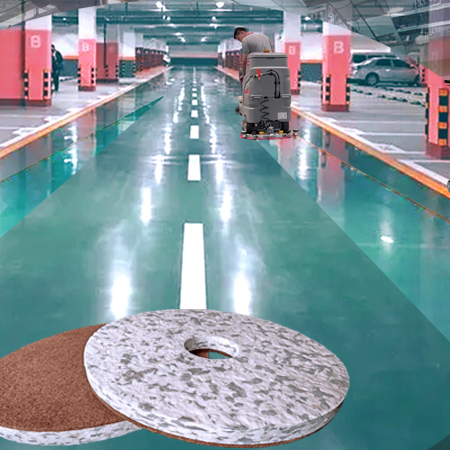 Garage Floor Cleaning Combo Melamine Pad - Solve Tire Marks, Oil Stains & Slip Hazards