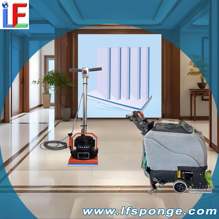 Fleece Melamine Square Floor Pad | Oscillating Scrubber Compatible for Polishing & Cleaning