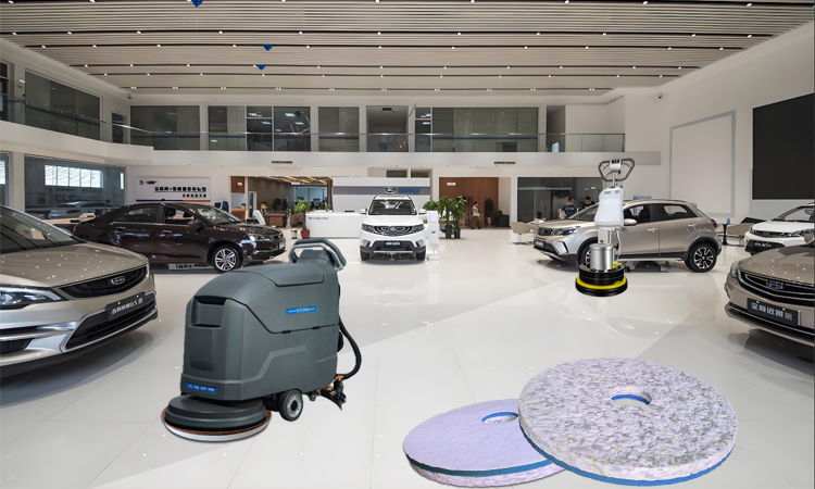 Beverage Stain Cleaning for Exhibition Area Pantries - 4S Store Floor Cleaning Scrubber Pad - Fleence Fabric Combo Melamine Floor Pad.jpg