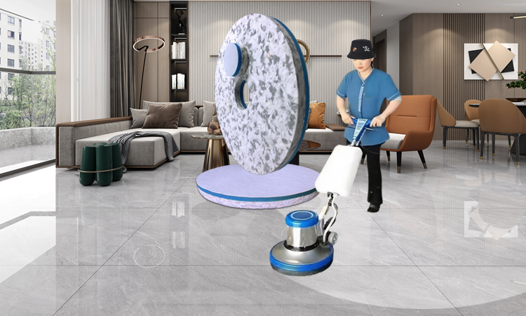 Water-Only Cleaning & Chemical-Free Residue - Domestic Household Floor Cleaning Scrubber Pad - Fleence Fabric Combo Melamine Floor Pad.jpg