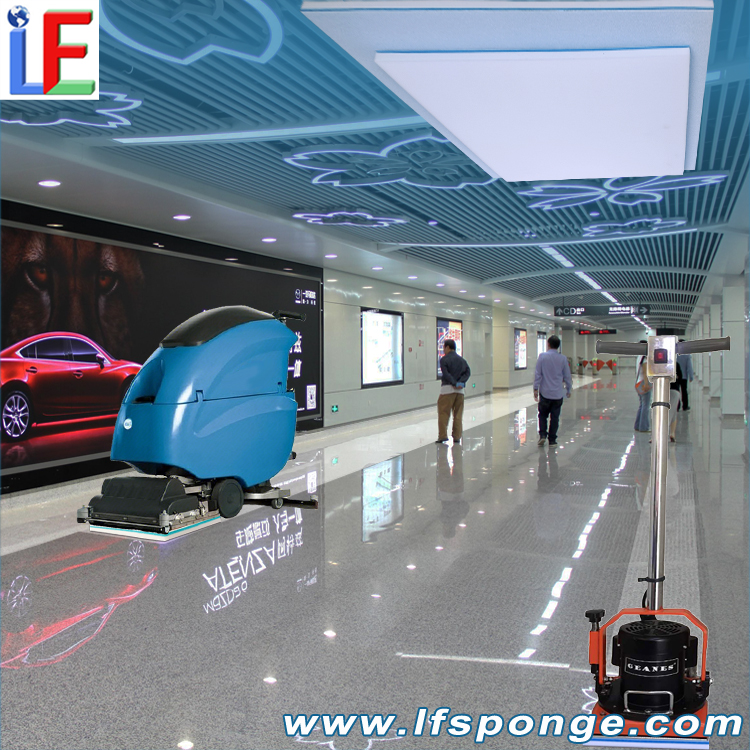 High-Speed Rail & Station Waiting Hall Cleaning Fleece Melamine Square Floor Pad