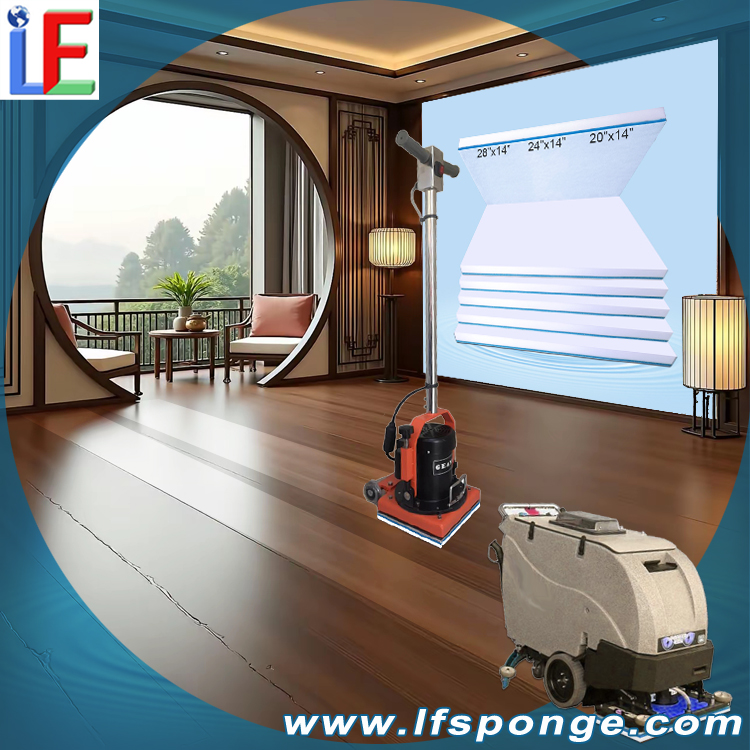 Household Floor Cleaning Fleece Melamine Square Floor Pad