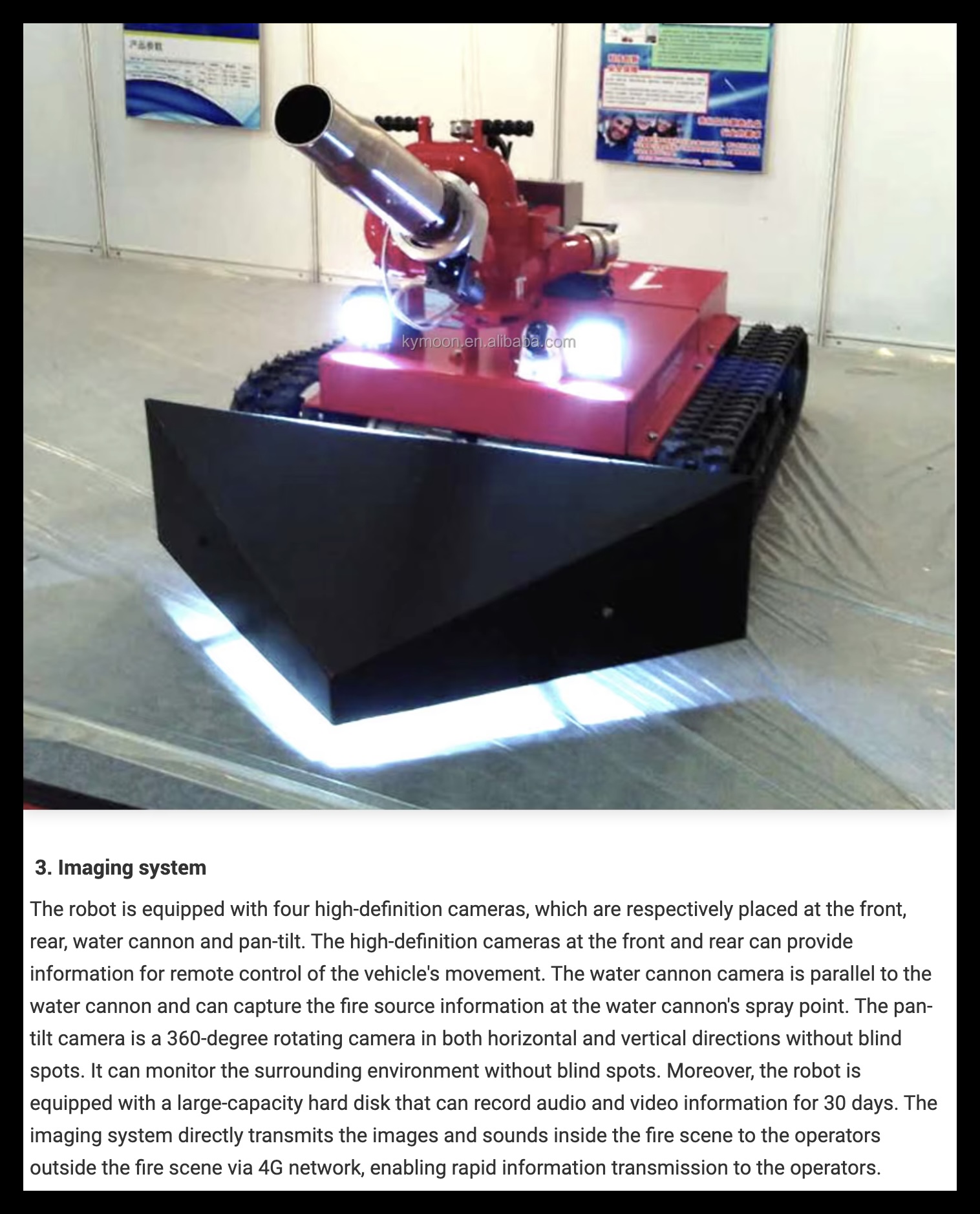 Remote Control New Design Professional Quick Charging Modular Stealthy Fire-Fighting Robot