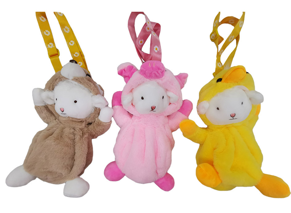 Colors Goose Plush Toy Backpack Plush Handbag Plush Diagonal Bag