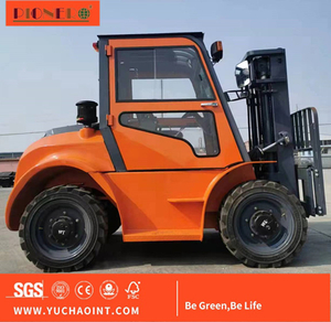 Rugged 42kw 3ton Rough Terrain Lift Truck with Grapple