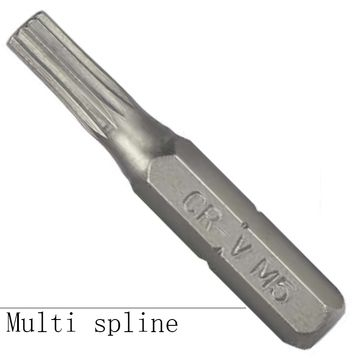 25-mm-Einzel-Schraubendreher-Multi-Spline-Bits 