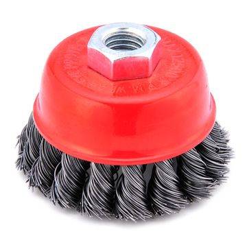 Brosse à coupe métallique à nœud torsadé