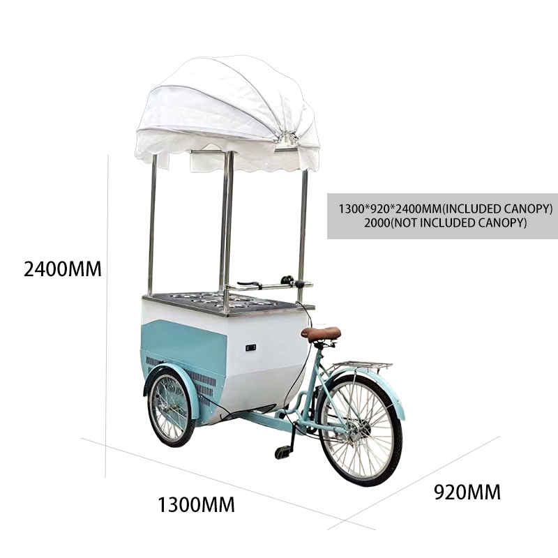 High Efficiency Ice Cream Cart / Cart For Ice Cream / Push Cart Ice Cream for sale