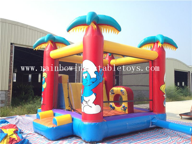 RB3049（3.5x3m）Infaltables small smurfs Theme Bouncer Castle 