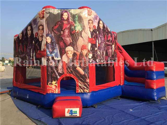 RB2015-4(5.5x5.8m) Inflatables Descendants Theme Bounce Castle With Slide