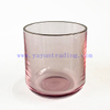 Wholesale Machine Made Shiny Candle Jar Silver Rim Glass Candle Holder