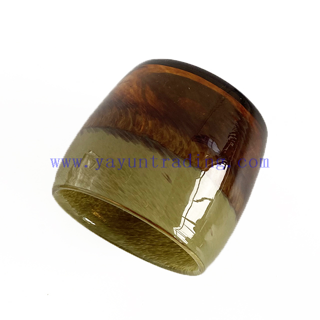 Handmade Shiny Glass Candle Holder Horizontal Stripe Decoration Candle Jar