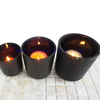 unique black candle jars and lids 8oz 12oz 16oz mercury glass holders with black white ceramic lid