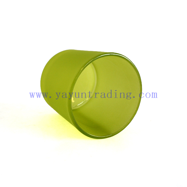 520ml Matte Green Glass Candle Holder 