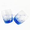 Customized Blue Hot Selling Glassware Fancy Machine Made Glass Cup