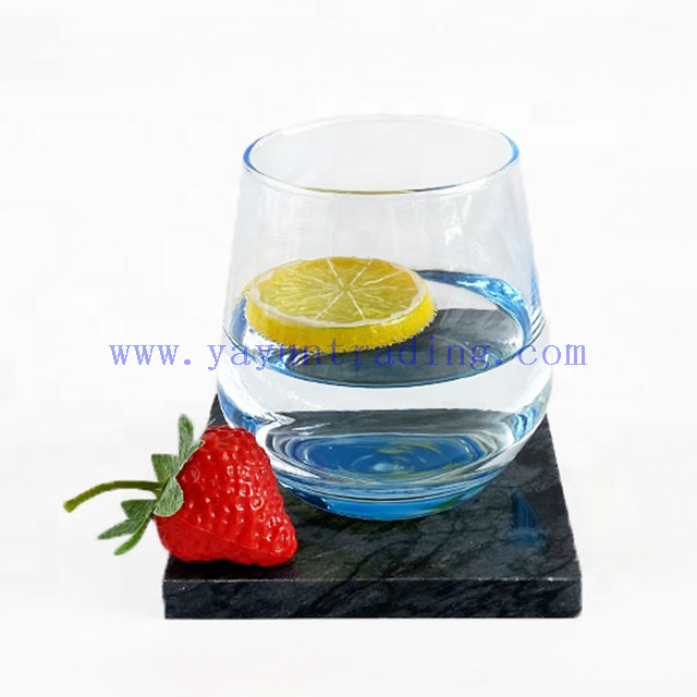 Exquisite Crystal 370ml Blue Water Drink Glass Cup for Whiskey Glass Tumbler