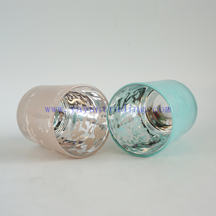 Christmas home decorative votive silver mercury glass tealight candle holders 6oz 13oz