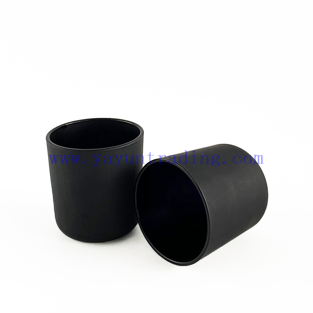 Customized Glass Candle Holder With Gold Ceramic Lid