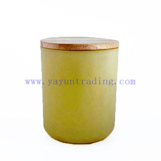Luxury 12oz Glass Candle Jars With Lids Empty Frosted Candle Vessel For Candle Making