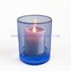 fashionable gold rim glass candle vessel for home decor