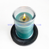 Wholesale Clear Glass Jar With Lid Blue Soy Wax Candle Holder