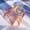 Wholesale Iridescent Translucent Pink Luxury Empty Glass Containers Pink Vessel