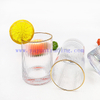 Bar Iced Water Ribbed Drinking Glass Different Size Glass Clear Tumblers Whiskey Glass Cup for Cold Tea Juice