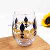 Customized Logo Design Lead Free Stemless Crystal Glass Egg Shape Drinking Cup