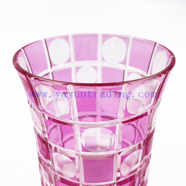 Wholesale Handmade Pink Colored Drinking Cup Water Glass Tumbler