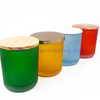 Custom Frosted Glass Candle Jar 12oz Matte Luxury Candle Containers with Lids