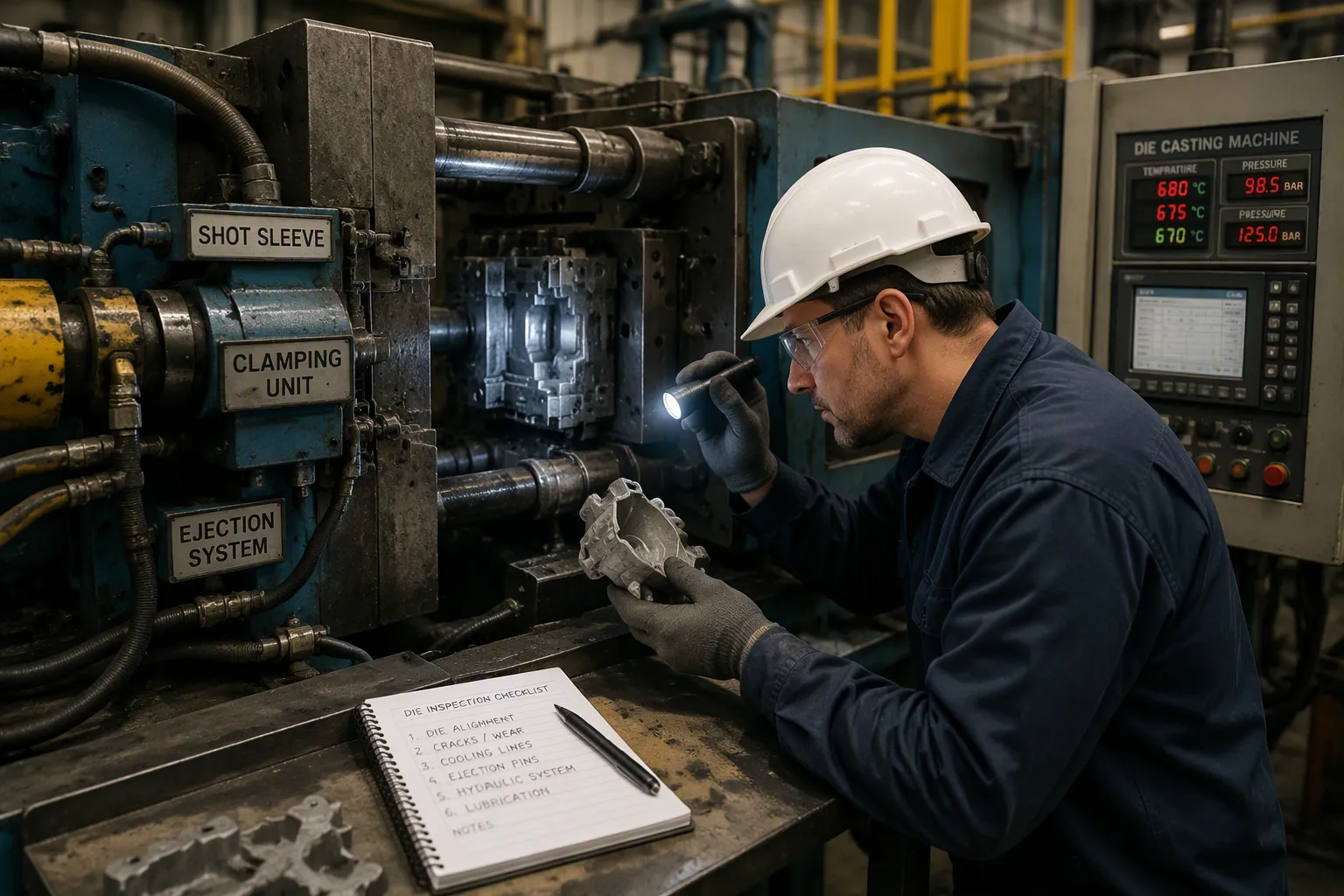 Paso 2: Evaluar el estado de la m&aacute;quina de fundici&oacute;n a presi&oacute;n