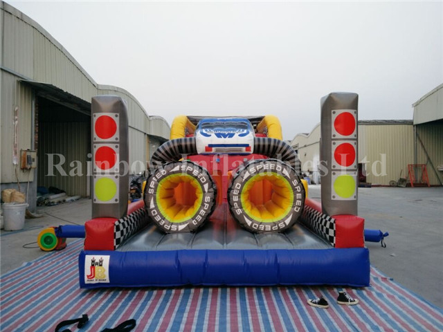 RB5066(12x3.7x4m) Inflatable Race Car Obstacle Course For Sale